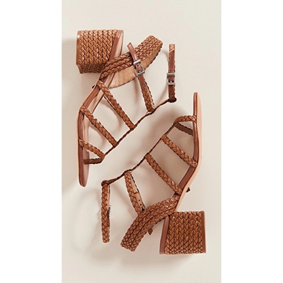 Schutz Rosalia Strappy Block Heel Sandal in Deep Nude Leather, 7.5 - Picture 5 of 14